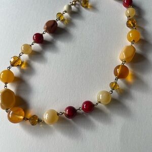 Joan Rivers multicolor stone tone gold necklace